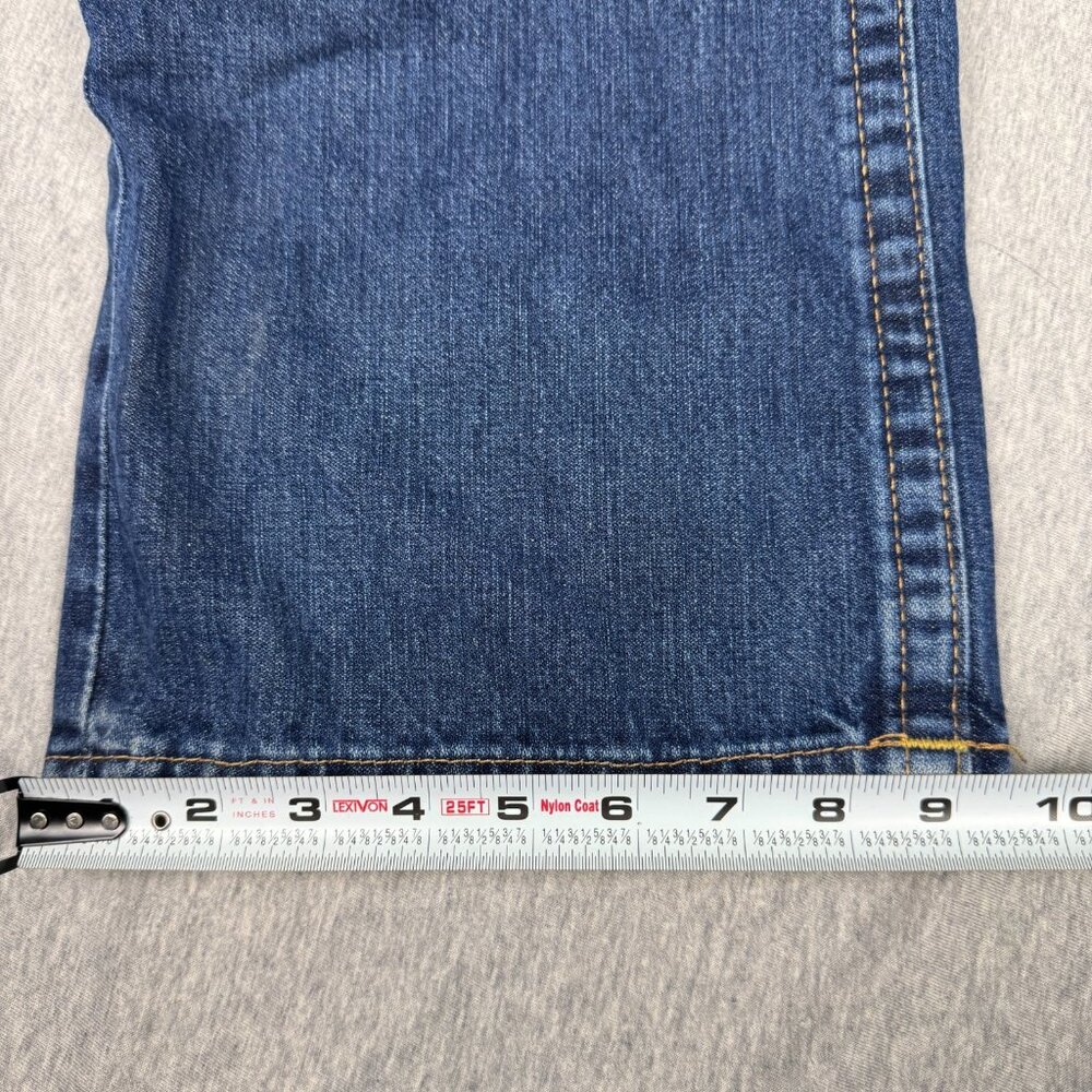 True Religion Ricky Distressed Embellished Studded Jeans Size 36X34 Y2k Straight - Picture 8 of 14
